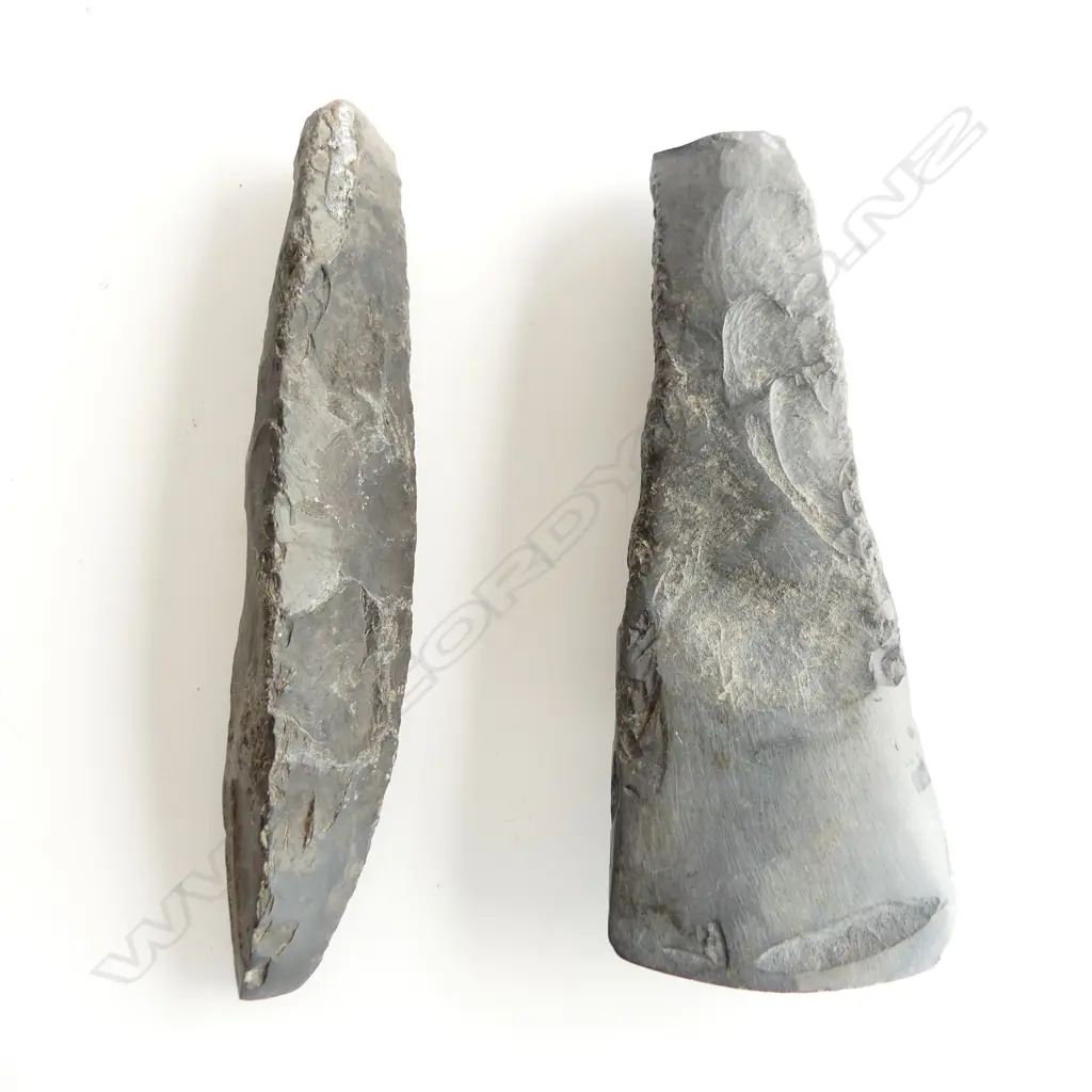 Two Māori pre-European toki, Image 1++